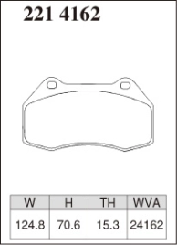 Тормозные колодки Dixcel Z type Z-2214162 Renault Alpine A110 ClioRS Megane Alfa Romeo MiTo Brembo® 4pot передние