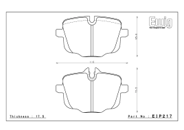 Тормозные колодки Endless EIP217 CC-Rg BMW F06/10, Street/Circuit compound, задние