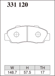 Тормозные колодки Dixcel EXTRA Speed ES-331120 Honda Accord Avancier Civic CR-V HR-V Inspire Saber Integra Legend NSX Prelude передние