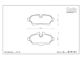 Тормозные колодки Endless EIP141 CC-Rg MINI R56, Street/Circuit compound, задние