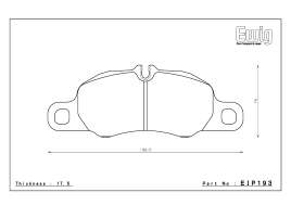 Тормозные колодки ENDLESS ME20 EIP193 (CC40) PORSCHE 981 Cayman S, Boxter S, 997 Carrera, Racing compound, передние