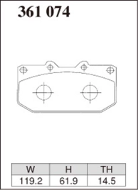 Тормозные колодки Dixcel Z type Z-361074 Sumitomo® 4pot Subaru Forester Impreza GC GF GD GG WRX STi Legacy B4 передние
