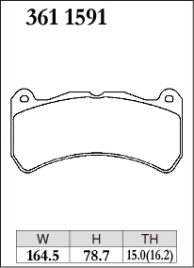 Тормозные колодки Dixcel Specom-β Beta BE-3611591 (RCP112) Subaru WRX VAB Brembo® 6pot 15мм передние