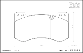 Тормозные колодки Endless EIP328 CC-Rg BMW M3 M4 Competition G80 G82 G83 2021-, Street/Circuit compound, передние