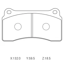 Тормозные колодки Winmax W6.5 (RS19) 691 RCP118 Nissan R35 GT-R Brembo® 4pot задние