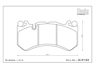 Тормозные колодки ENDLESS ME20 (CC40) EIP162 AUDI RS6, Mercedes C63 AMG (W204), AMG GT (W190), Racing compound, передние
