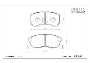 Тормозные колодки ENDLESS EP363 SSM Daihatsu, Yrv передние