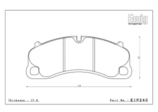 Тормозные колодки ENDLESS MX72PLUS EIP240 Porsche 991 GT3, Street/Circuit compound, передние