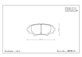 Тормозные колодки ENDLESS EP511 SSM Mazda Axela (Mazda 3), задние