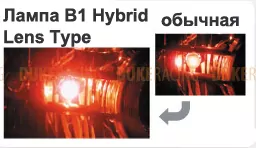 Лампы дополнительные Polarg B1 Hybrid Lens Type L47 S25 12V 21/5W красные фото 4