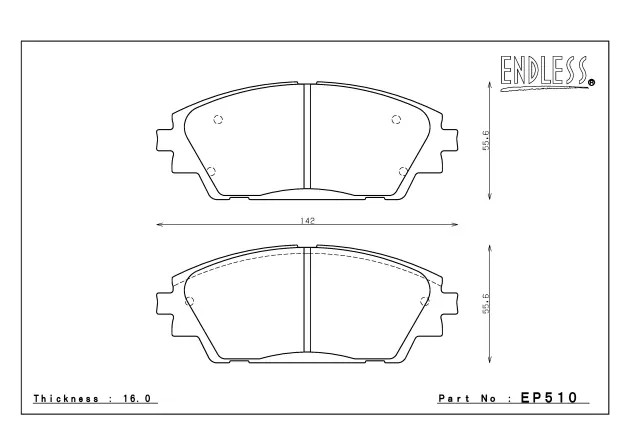 Тормозные колодки ENDLESS EP510 SSM Mazda Axela (Mazda 3), передние фото 1
