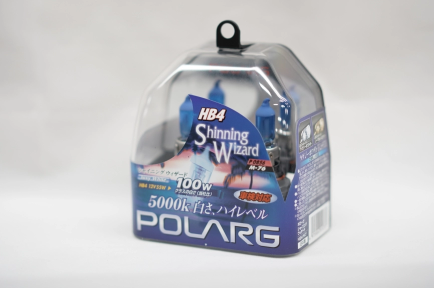 Лампы галогенные Polarg Shinning Wizard M-76 9006(HB4) 12V 55W(100W) 5000K фото 1