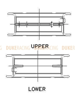 Вкладыши коренные ACL Race для двигателей Nissan RB26 +0,25мм фото 2