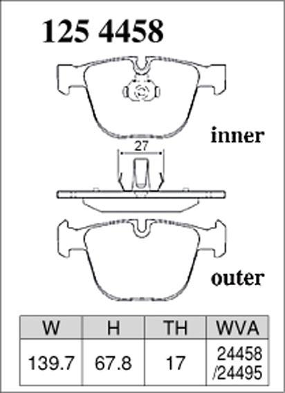 Тормозные колодки Dixcel X type X-1254458 BMW X5M E70 F15 F85, X6M F16 F86, задние фото 1