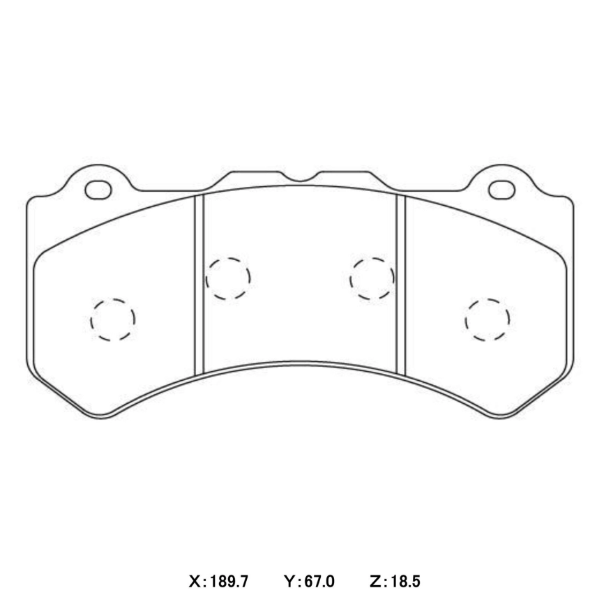 Тормозные колодки Winmax W7 690 RCP117 Nissan R35 GT-R Brembo® 6pot передние фото 3