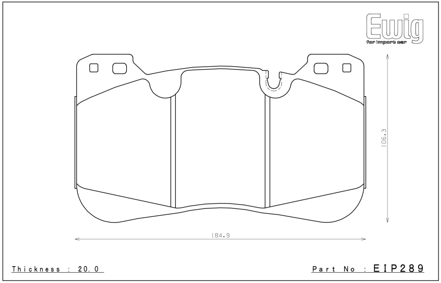 Тормозные колодки Endless EIP289 MX72 BMW M5 G30 F90 Competition, передние фото 3