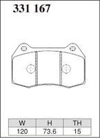 Тормозные колодки Dixcel RE type RE-331167 Honda Integra DC5 Type R Nissan Firelady Z Z33 Skyline CPV35 Brembo® 4pot передние фото 1