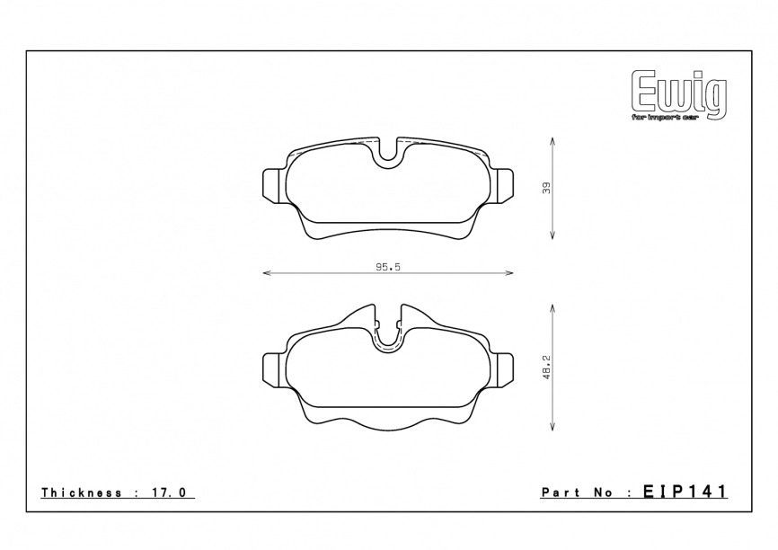 Тормозные колодки Endless EIP141 CC-Rg MINI R56, Street/Circuit compound, задние фото 1