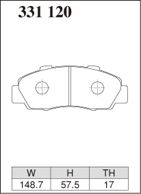 Тормозные колодки Dixcel RE type RE-331120 Honda Civic EK9 Integra DC2 '98R NSX NA1/2 передние фото 1