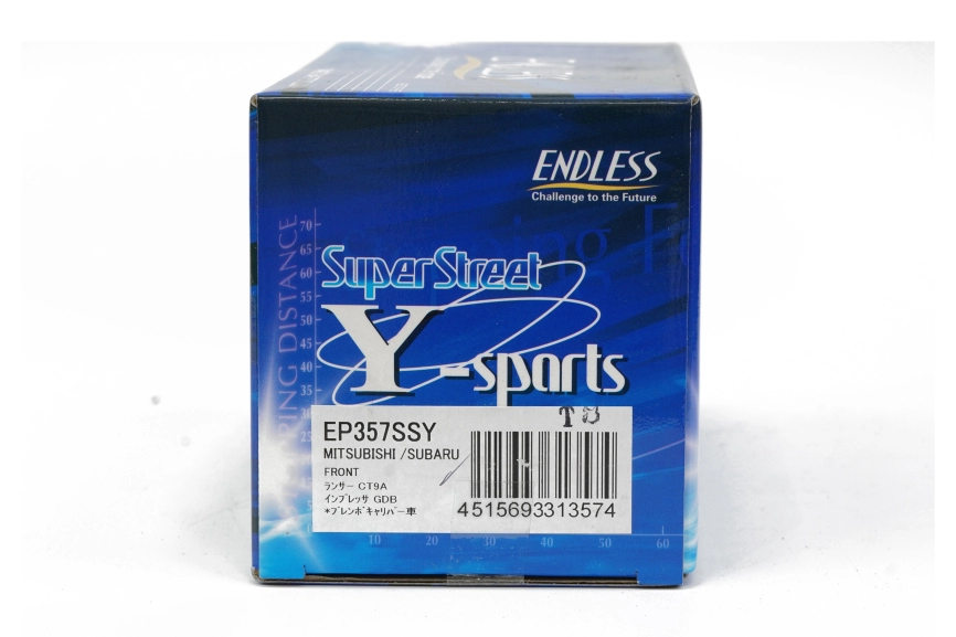 Тормозные колодки Endless Y-Sports EP357 SSY Mitsubishi EVO V-IX CT9A GSR-RS, CZ4A, Subaru GDB GRB, 4pot Brembo® передние фото 5