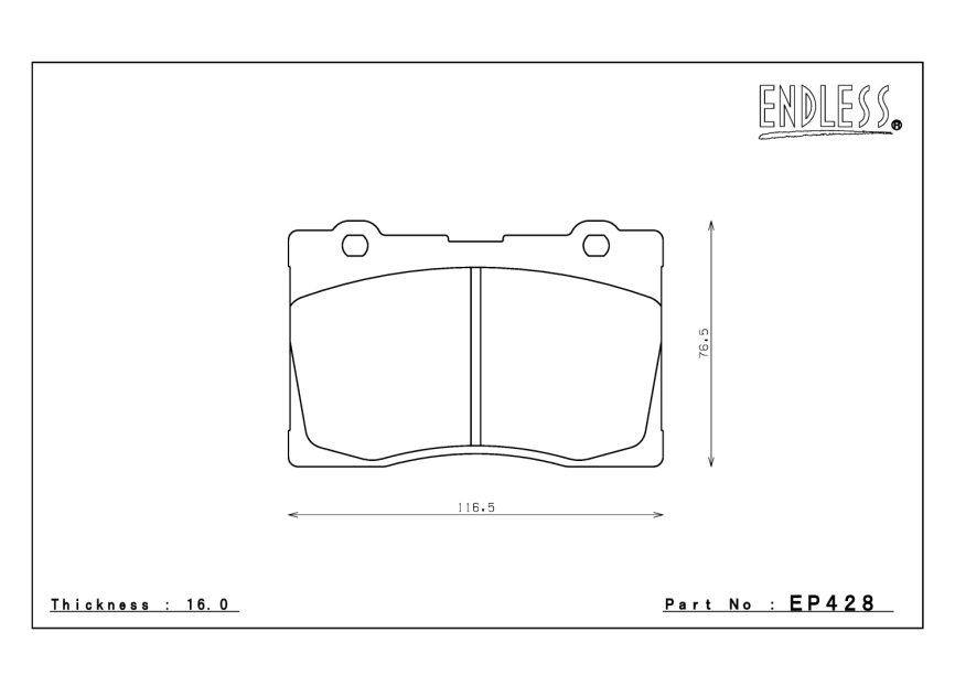 Тормозные колодки Endless EP428 MX72 Honda Legend KB1 KB2 Acura RL передние фото 4