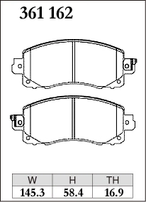 Тормозные колодки Dixcel EAXTRA Speed ES-361162 Subaru Forester SKE SK9 Impreza GT3 GT7 GTE передние фото 1