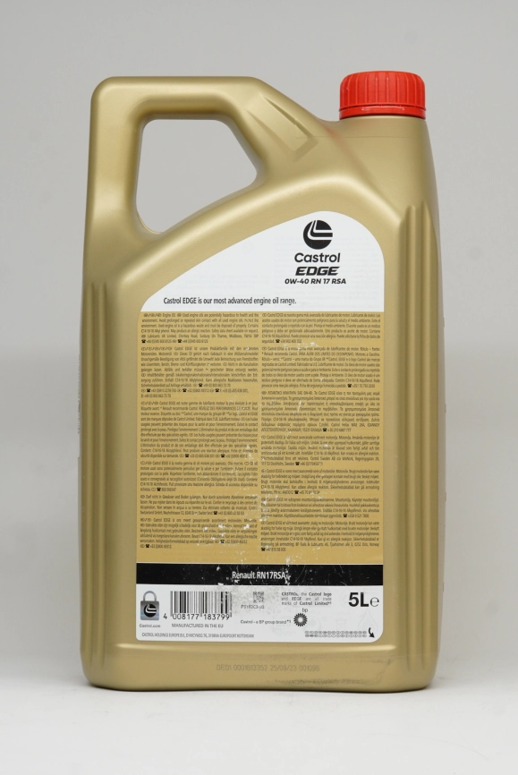 Моторное масло Castrol EDGE 0W-40 RN 17 RSA (7711943670) 5 л фото 2
