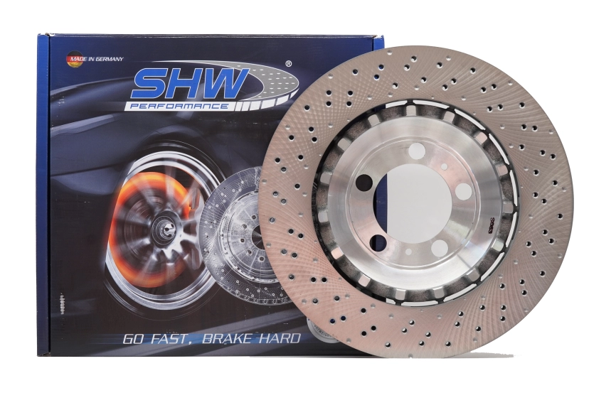 Тормозные диски SHW PFL41387 PFR41487 380X34 Porsche 911 (991) GT3, GT3 RS, R, Speedster 14-19 биметалл, передние фото 2