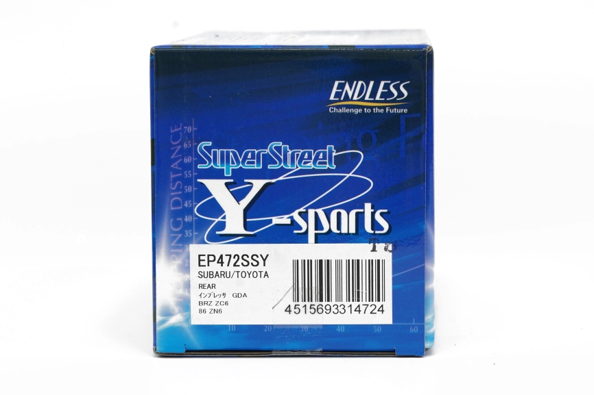 Тормозные колодки Endless Y-sports  EP472 SSY Toyota GT86, Subaru, Brz, Impreza, Legacy, Forester, задние фото 3