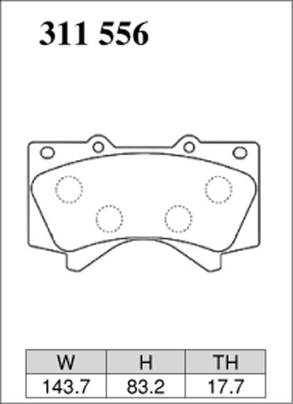 Тормозные колодки Dixcel Z type Z-311556 Toyota Land Cruiser 200 LC200 Lexus 570 передние фото 5