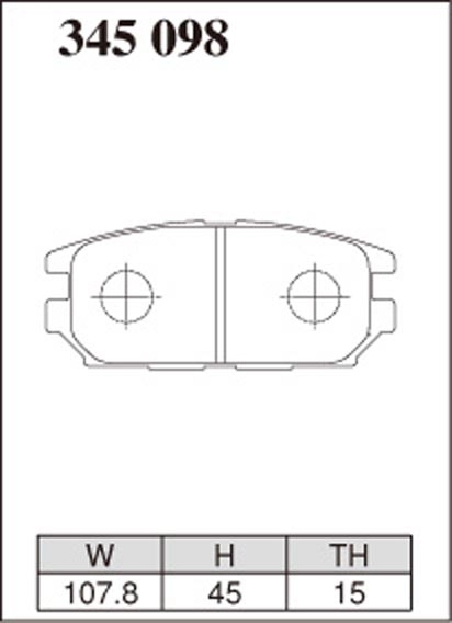 Тормозные колодки Dixcel Z type Z-345098 Mitsubishi CN9A GALANT LEGNUM VR-4 3000 GT задние фото 1