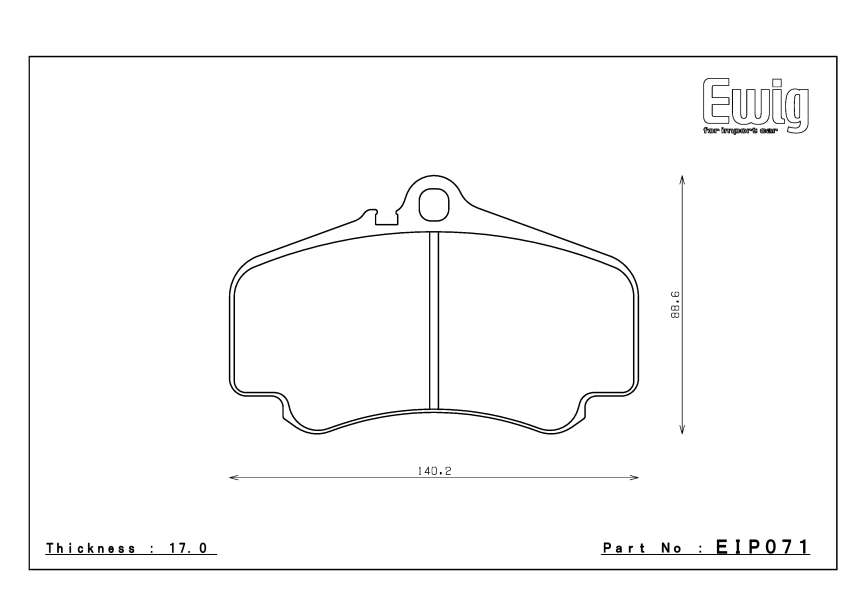 Тормозные колодки Endless PS02 EIP071 (MXRS) Porsche 911 (996) Turbo, Street/Circuit compound, передние фото 3