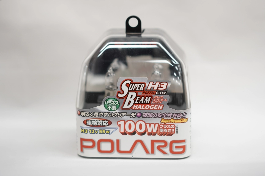Лампы галогенные Polarg Super Beam Halogen Clear C-113 H3c 12V 55W(100W) 3300K фото 4