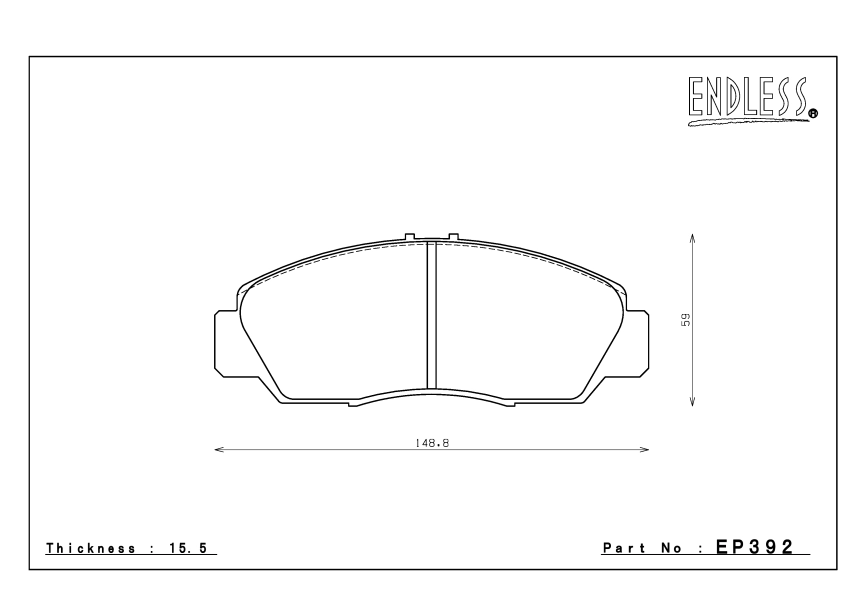 Тормозные колодки Endless Y-Sports EP392 (F304) Honda Accord CL1, CL7 фото 2