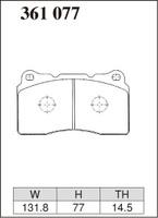 Тормозные колодки Dixcel RE type RE-361077 Subaru Impreza WRX GDB GRB Brembo® 4pot передние фото 1