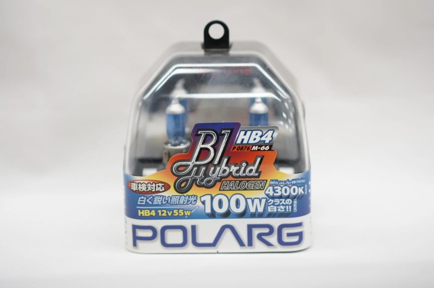 Лампы галогенные Polarg B1 Hybrid Halogen M-66 9006(HB4) 12V 55W(100W) 4300K фото 1